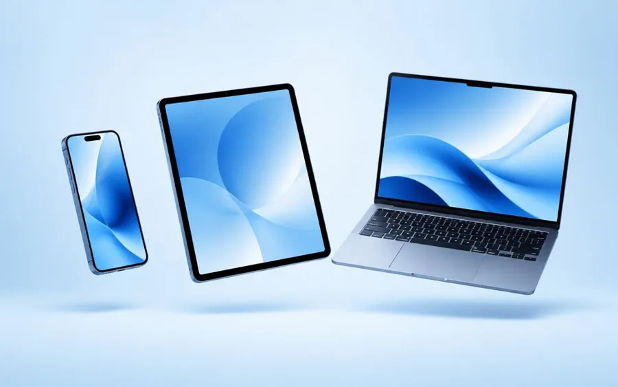 Phone, tablet and laptop devices